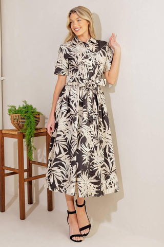 ALL YOU DO WOVEN MIDI DRESS - Glamourous Grace