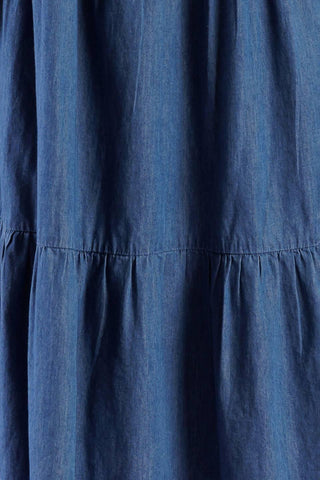 MATCH MY ENERGY WOVEN CHAMBRAY MINI DRESS - Glamourous Grace