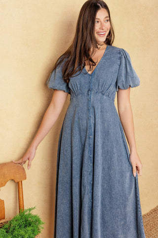 FOREVER MINE LIGHT WEIGHT DENIM MIDI DRESS - Glamourous Grace