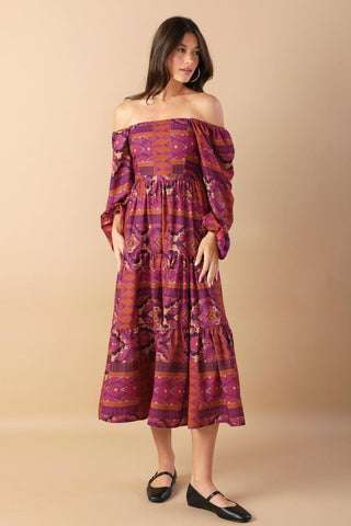 MELLOW MOMENTS WOVEN MIDI DRESS - Glamourous Grace