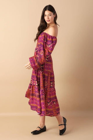 MELLOW MOMENTS WOVEN MIDI DRESS - Glamourous Grace