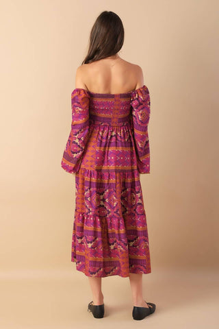 MELLOW MOMENTS WOVEN MIDI DRESS - Glamourous Grace
