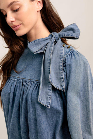 COMMON GROUND LIGHT WEIGHT DENIM MINI DRESS - Glamourous Grace