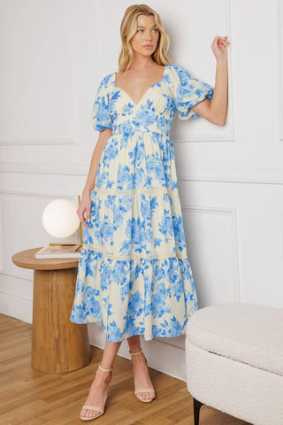 BLOOMING DAY WOVEN MIDI DRESS - Glamourous Grace