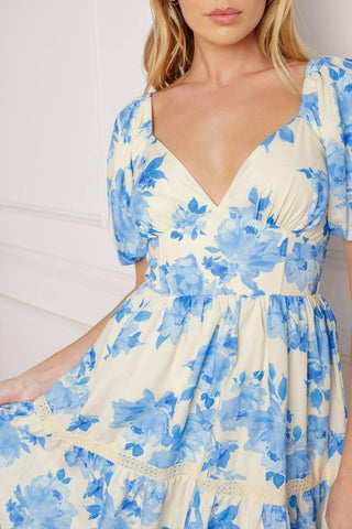 BLOOMING DAY WOVEN MIDI DRESS - Glamourous Grace