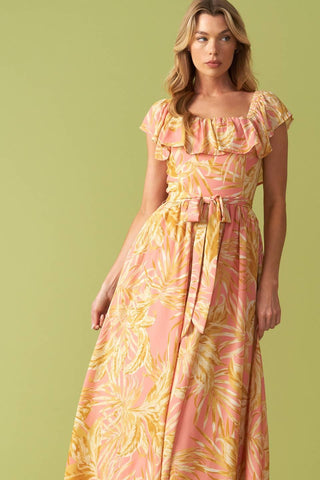 THE ART OF BALANCE WOVEN MIDI DRESS - Glamourous Grace