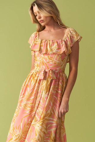 THE ART OF BALANCE WOVEN MIDI DRESS - Glamourous Grace