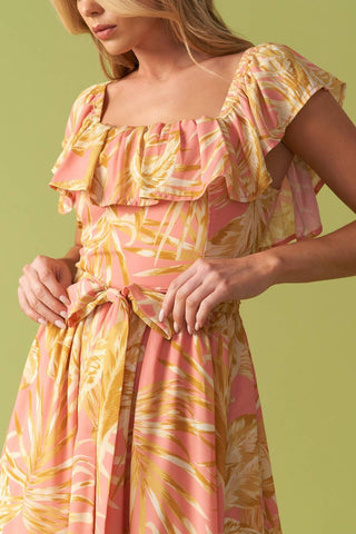 THE ART OF BALANCE WOVEN MIDI DRESS - Glamourous Grace