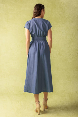 BRIGHT MORNINGS WOVEN MIDI DRESS - Glamourous Grace