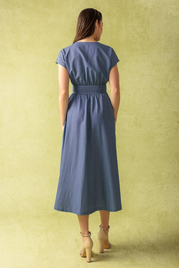 BRIGHT MORNINGS WOVEN MIDI DRESS - Glamourous Grace