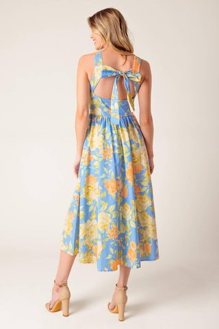 LIKE MAGIC POWDER BLUE WOVEN MIDI DRESS - Glamourous Grace