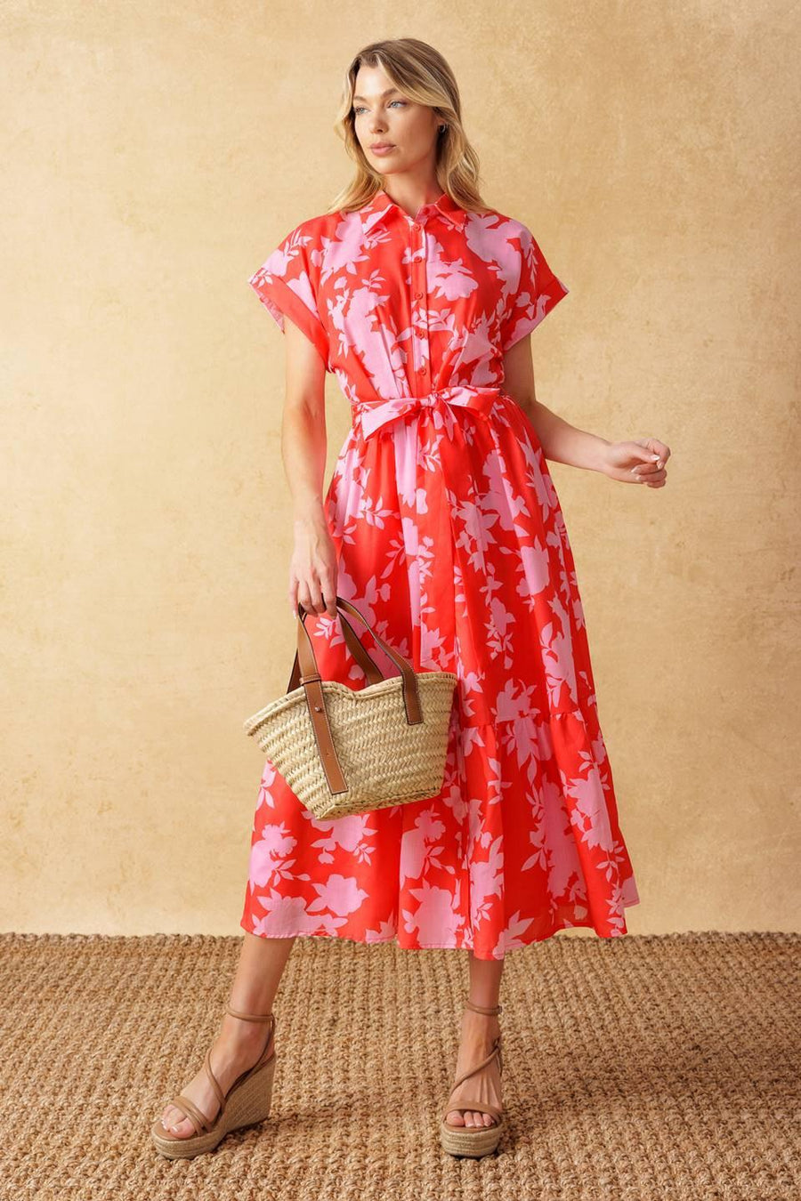 MAKE IT COUNT WOVEN MIDI DRESS - Glamourous Grace
