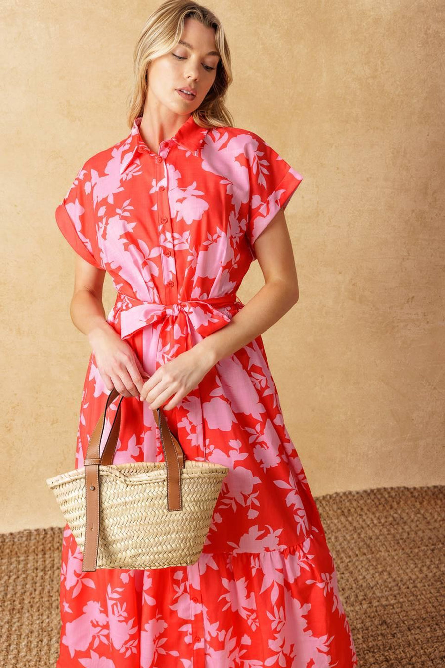 MAKE IT COUNT WOVEN MIDI DRESS - Glamourous Grace
