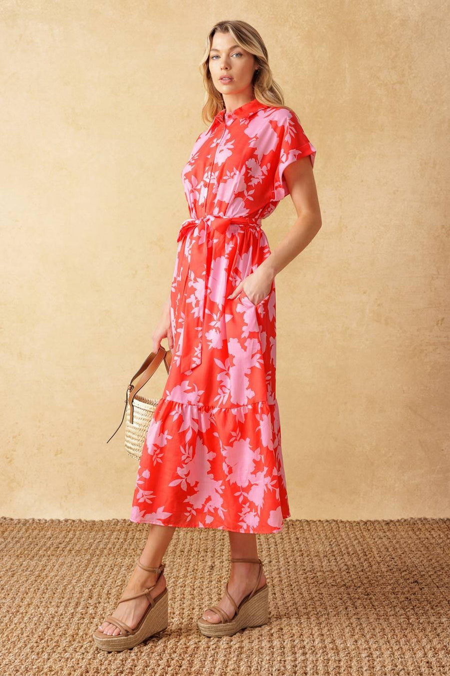 MAKE IT COUNT WOVEN MIDI DRESS - Glamourous Grace