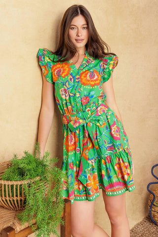 BRIGHTER DAYS WOVEN MINI DRESS - Glamourous Grace