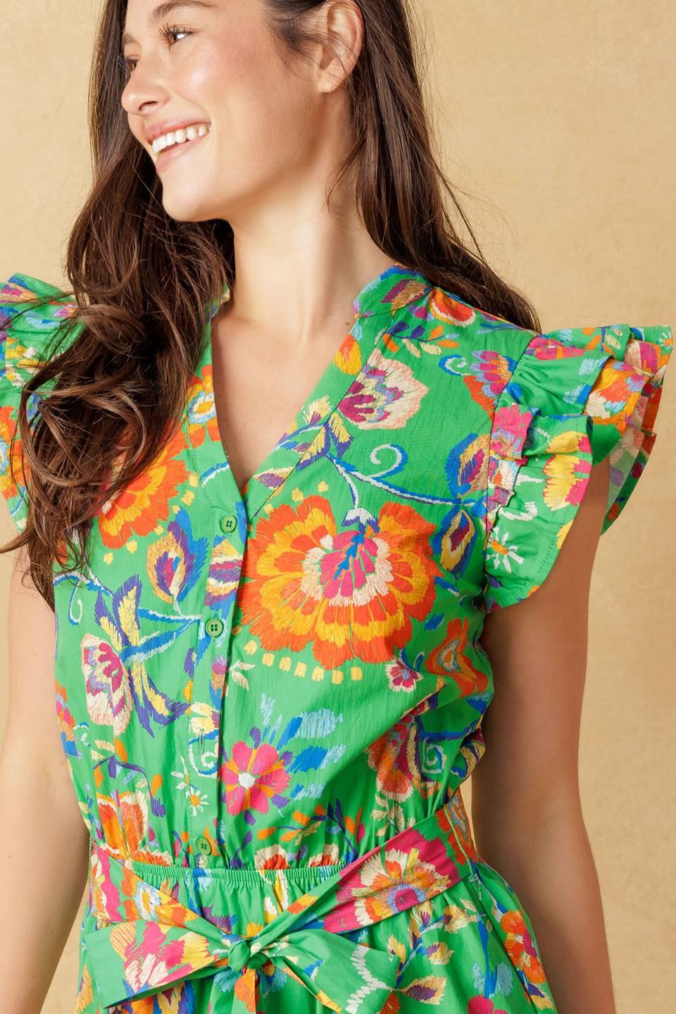 BRIGHTER DAYS WOVEN MINI DRESS - Glamourous Grace