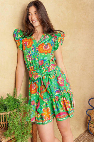 BRIGHTER DAYS WOVEN MINI DRESS - Glamourous Grace