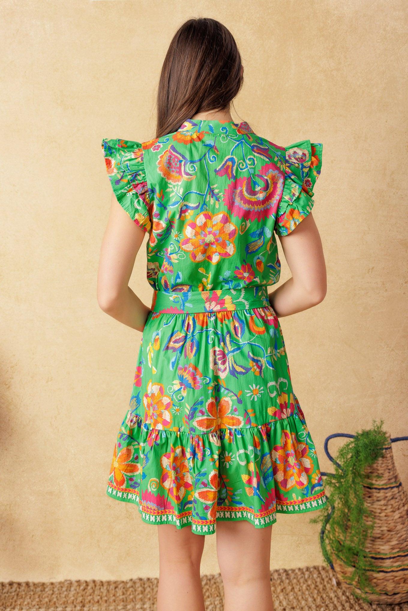BRIGHTER DAYS WOVEN MINI DRESS - Glamourous Grace