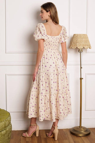 SUNSET GAZING WOVEN MIDI DRESS - Glamourous Grace