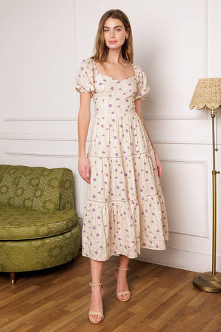 SUNSET GAZING WOVEN MIDI DRESS - Glamourous Grace