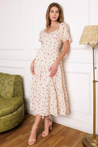 SUNSET GAZING WOVEN MIDI DRESS - Glamourous Grace