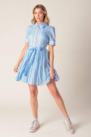 STARLIT SKIES WOVEN MINI DRESS - Glamourous Grace