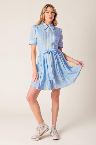 STARLIT SKIES WOVEN MINI DRESS - Glamourous Grace