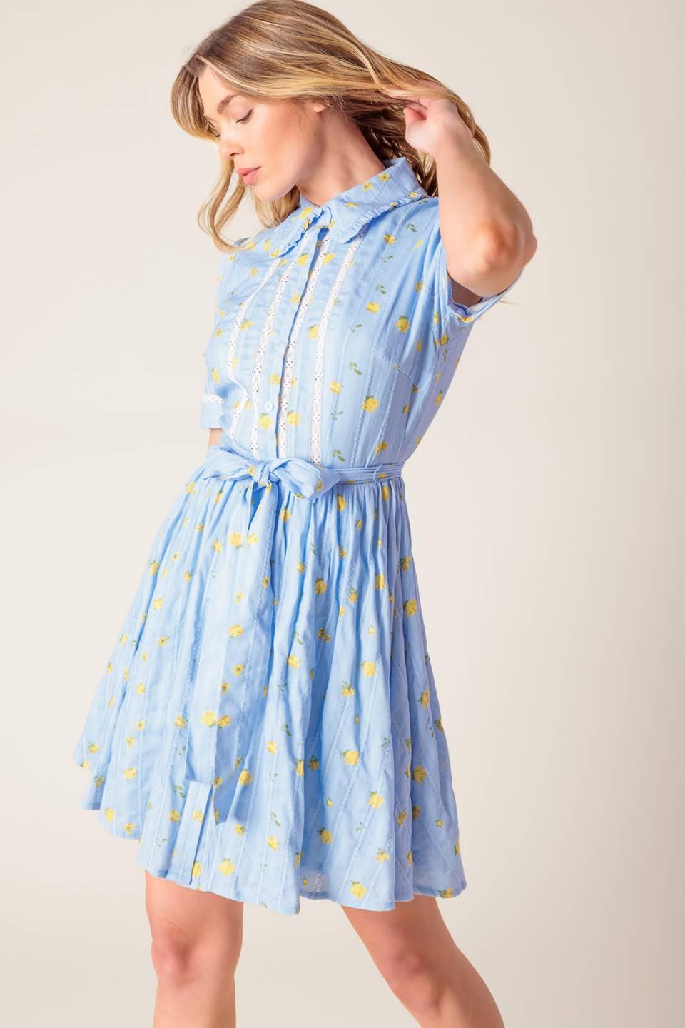 STARLIT SKIES WOVEN MINI DRESS - Glamourous Grace