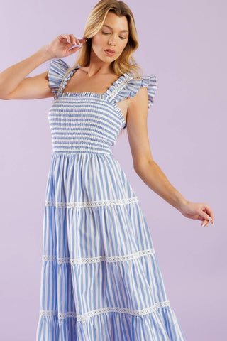 SWING OF THINGS WOVEN MIDI DRESS - Glamourous Grace