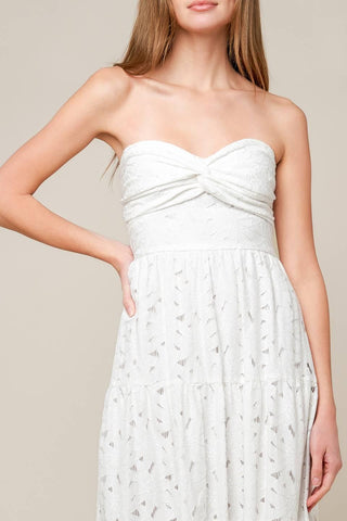 WISHING WELL WHITE WOVEN LACE MAXI DRESS - Glamourous Grace