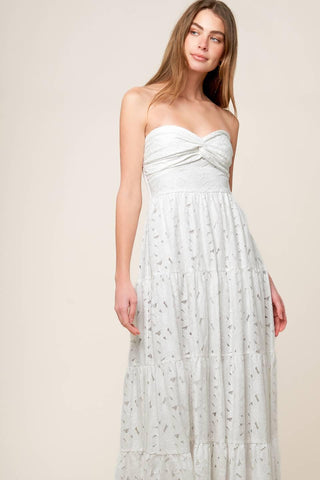 WISHING WELL WHITE WOVEN LACE MAXI DRESS - Glamourous Grace