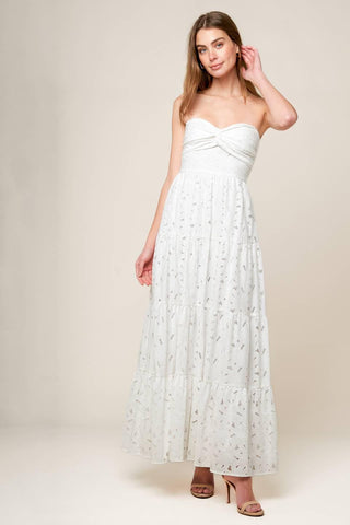 WISHING WELL WHITE WOVEN LACE MAXI DRESS - Glamourous Grace