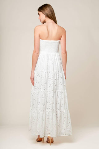 WISHING WELL WHITE WOVEN LACE MAXI DRESS - Glamourous Grace