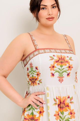 LOVELIEST MUSE IVORY WOVEN MIDI DRESS - Glamourous Grace