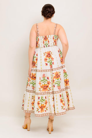 LOVELIEST MUSE IVORY WOVEN MIDI DRESS - Glamourous Grace