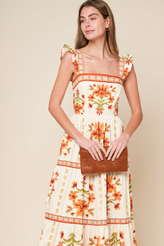 LOVELIEST MUSE IVORY WOVEN MIDI DRESS - Glamourous Grace