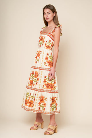 LOVELIEST MUSE IVORY WOVEN MIDI DRESS - Glamourous Grace