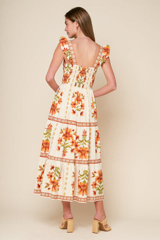 LOVELIEST MUSE IVORY WOVEN MIDI DRESS - Glamourous Grace