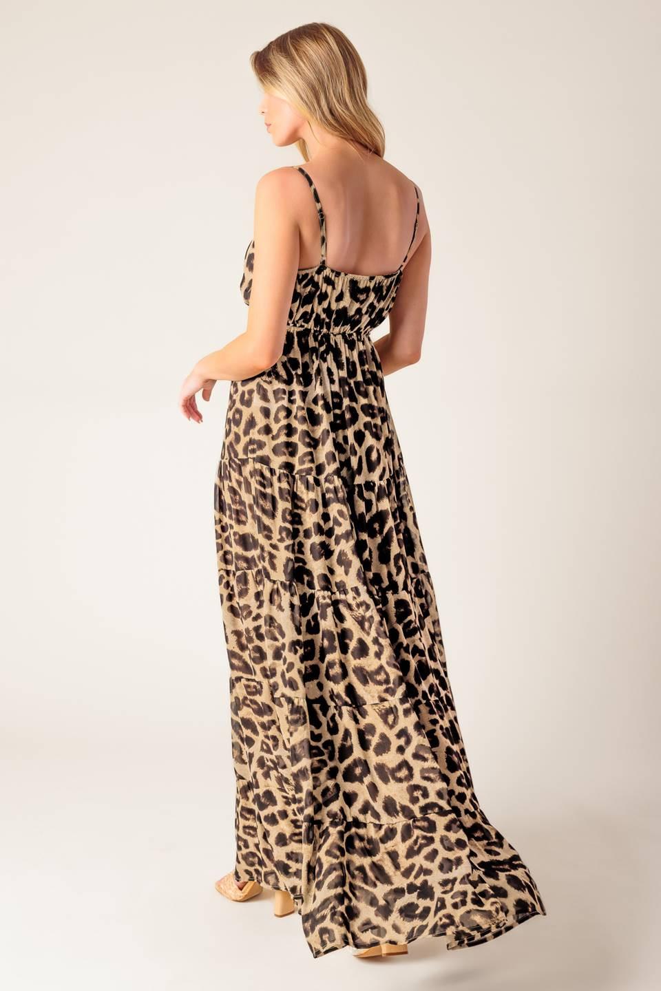 BEACH BUM LEOPARD WOVEN MAXI DRESS - Glamourous Grace