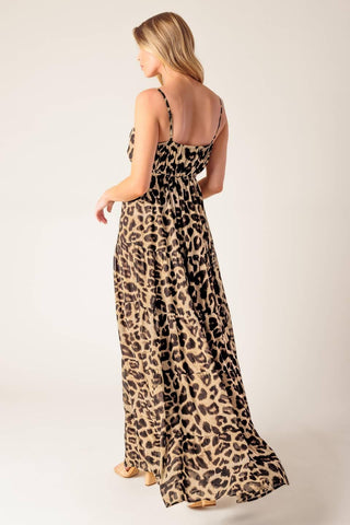 BEACH BUM LEOPARD WOVEN MAXI DRESS - Glamourous Grace