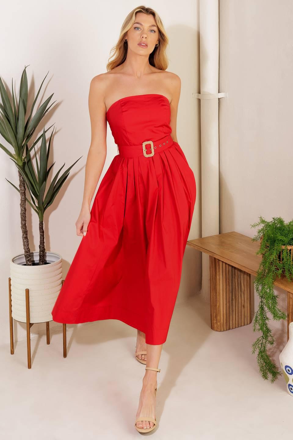 DAYS THAT FADE WOVEN MIDI DRESS - Glamourous Grace