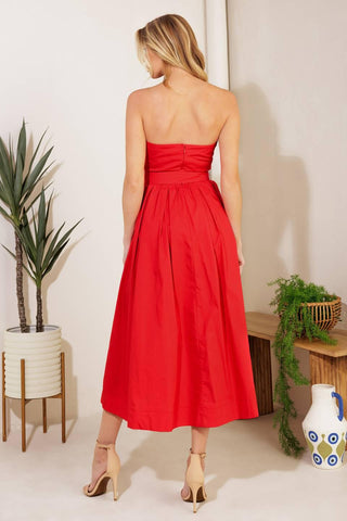 DAYS THAT FADE WOVEN MIDI DRESS - Glamourous Grace