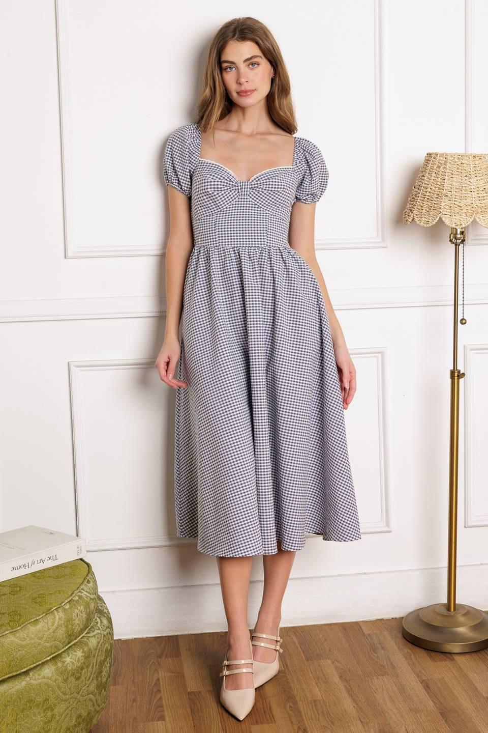 IT'S MY DAY WOVEN MIDI DRESS - Glamourous Grace