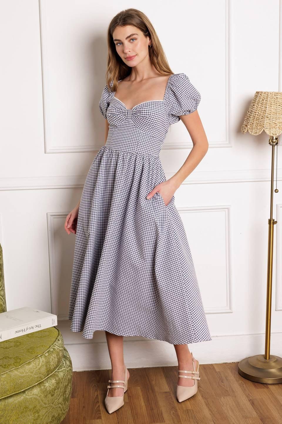 IT'S MY DAY WOVEN MIDI DRESS - Glamourous Grace