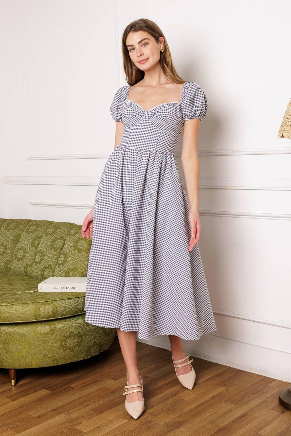 IT'S MY DAY WOVEN MIDI DRESS - Glamourous Grace