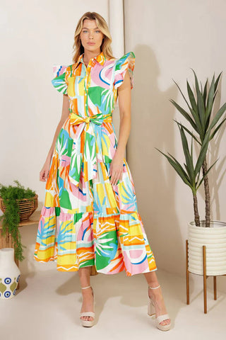 TOO MUCH TO BEAR WOVEN MIDI DRESS - Glamourous Grace