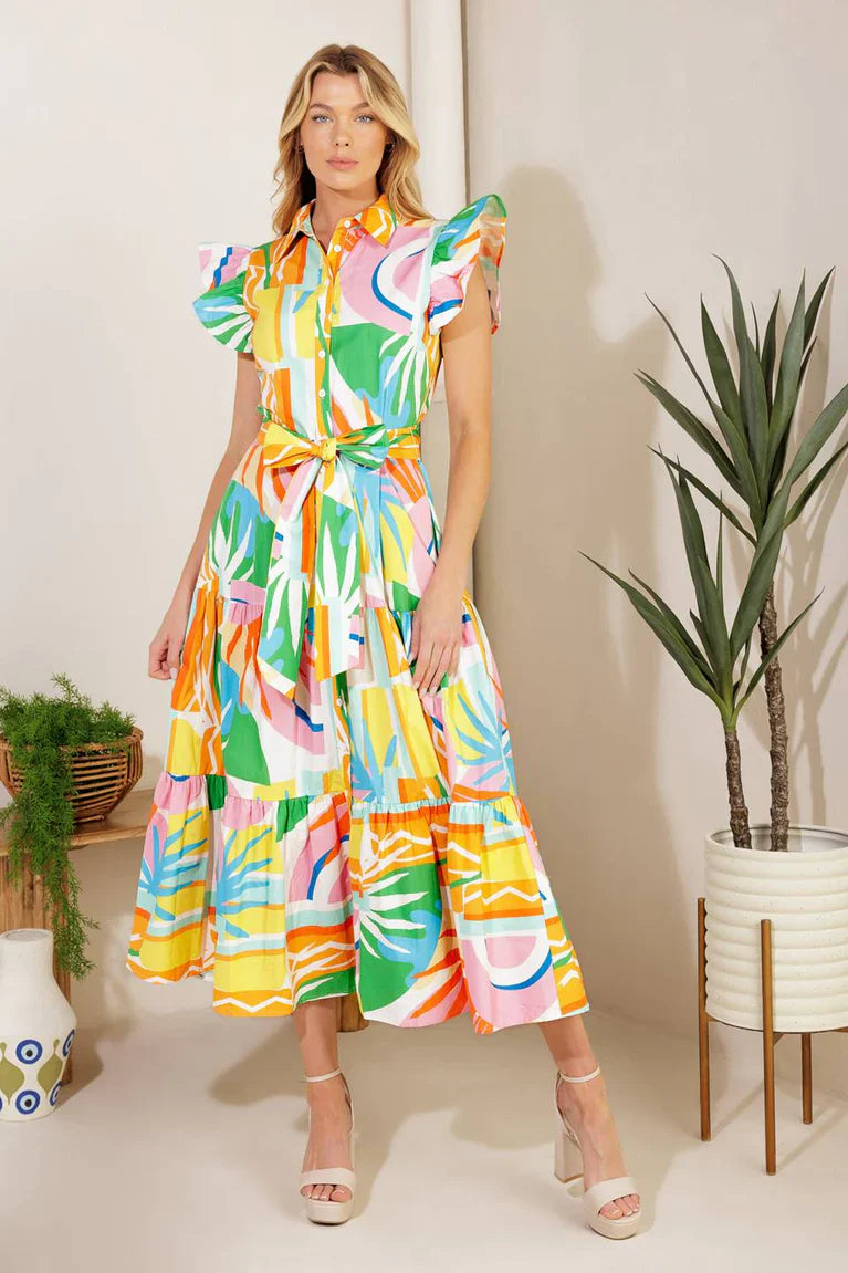 TOO MUCH TO BEAR WOVEN MIDI DRESS - Glamourous Grace