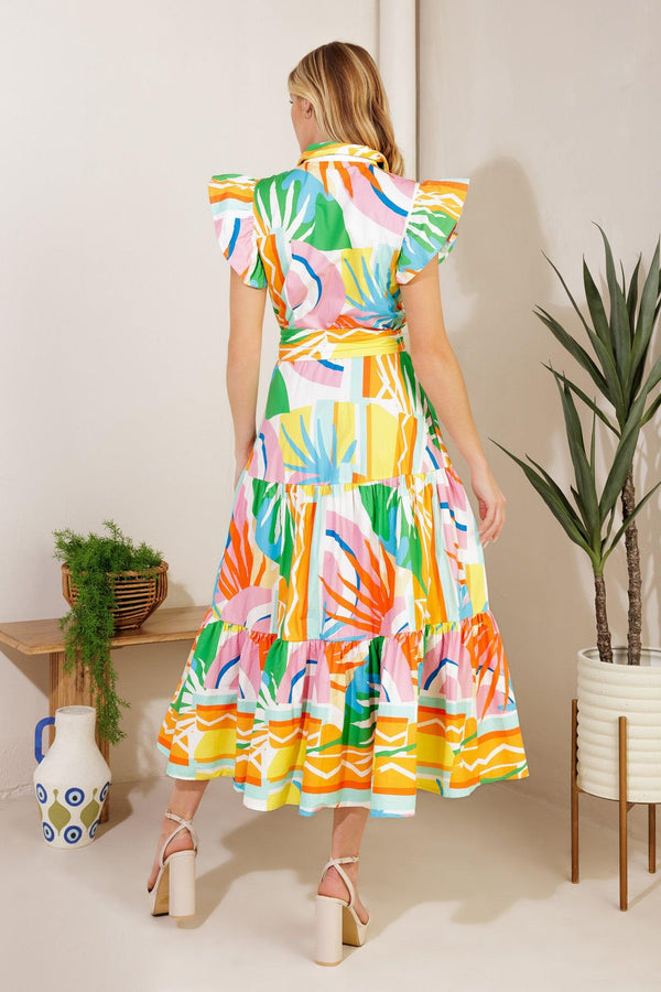 TOO MUCH TO BEAR WOVEN MIDI DRESS - Glamourous Grace