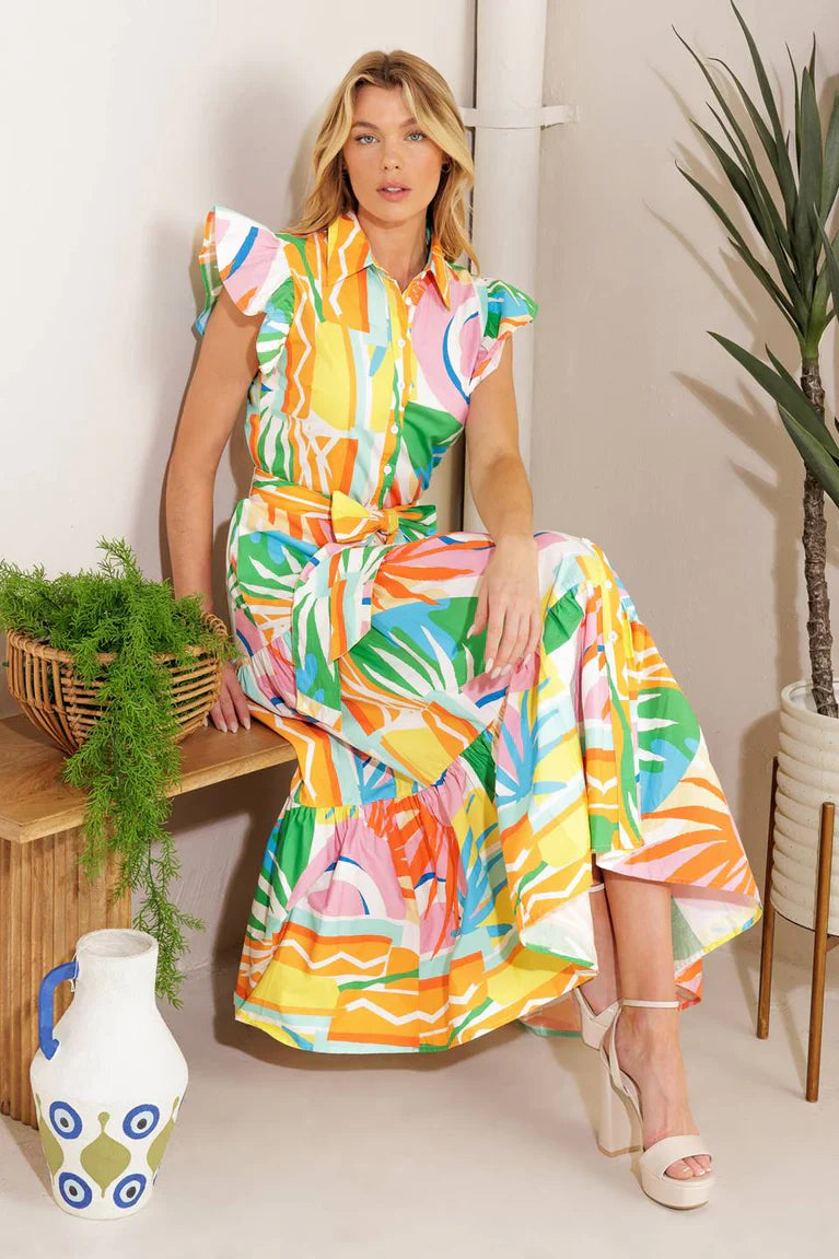 TOO MUCH TO BEAR WOVEN MIDI DRESS - Glamourous Grace