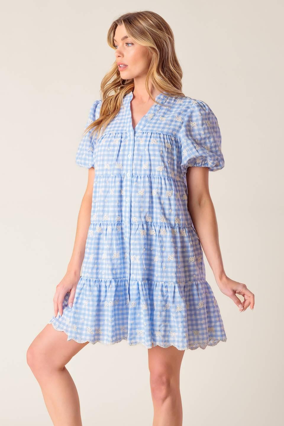 LET'S CATCH UP WOVEN BABYDOLL DRESS - Glamourous Grace